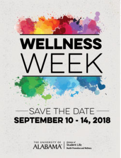 Wellness week is a week full of events and programs designed to help students get more involved with campus and community health and wellness resources. 
